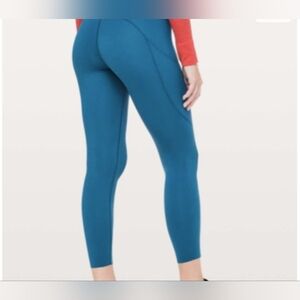 Lululemon Carbon Blue Leggings Size 6 Length 28 Inches